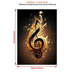 Canvas Poster Modern Art Notes Music Bedroom Wall Art Fall Decor Room Decor