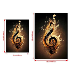Canvas Poster Modern Art Notes Music Bedroom Wall Art Fall Decor Room Decor