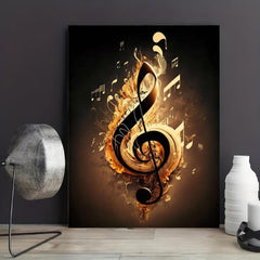Canvas Poster Modern Art Notes Music Bedroom Wall Art Fall Decor Room Decor