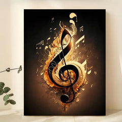 Canvas Poster Modern Art Notes Music Bedroom Wall Art Fall Decor Room Decor