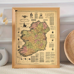Vintage 'HOME RULE MAP OF IRELAND' Print