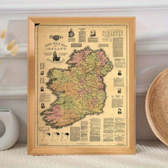 Vintage 'HOME RULE MAP OF IRELAND' Print