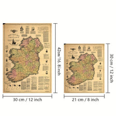 Vintage 'HOME RULE MAP OF IRELAND' Print