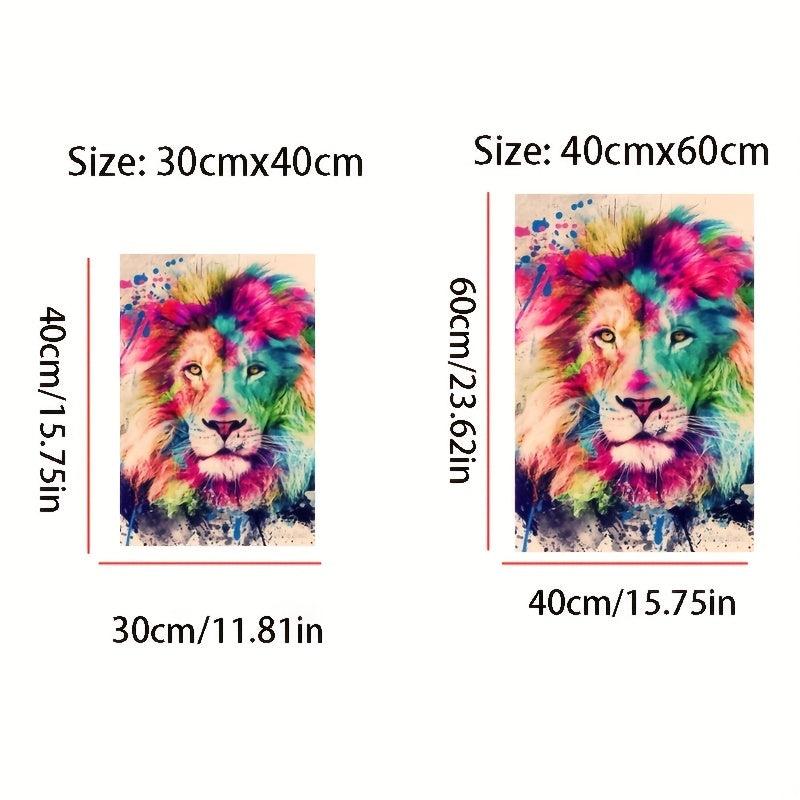 Bright Lion Painting for Home Decor European and American Style