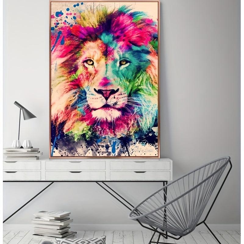 Bright Lion Painting for Home Decor European and American Style