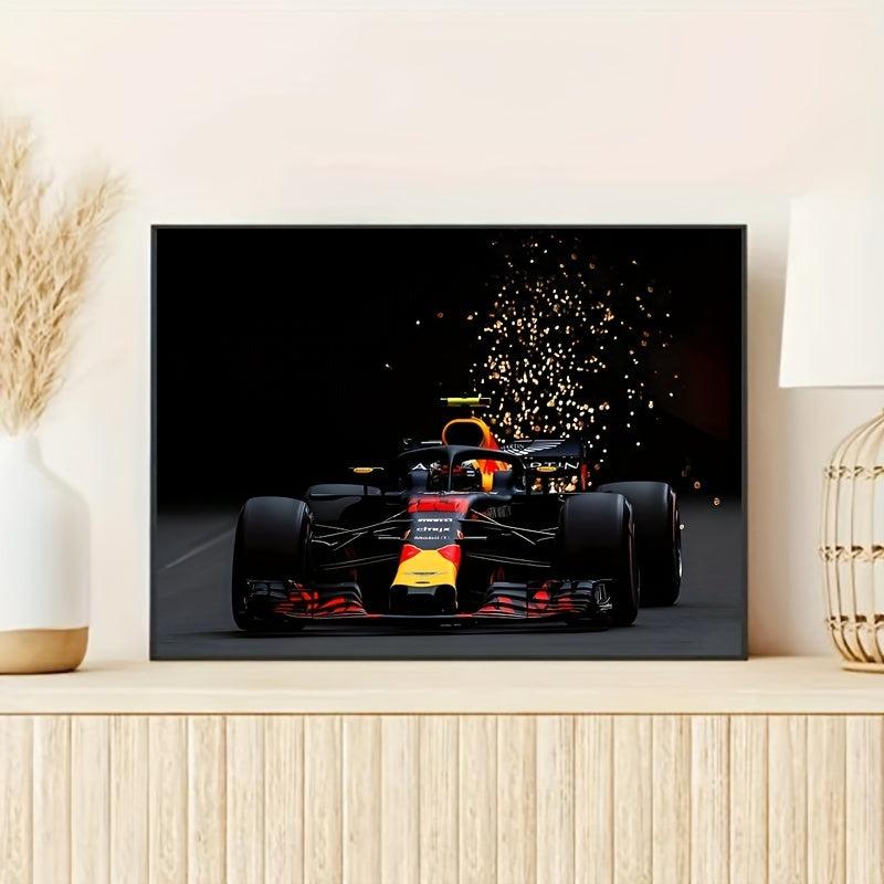 Modern Art Canvas Racing Car Painting for Home Wall Decor