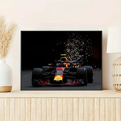 Modern Art Canvas Racing Car Painting for Home Wall Decor