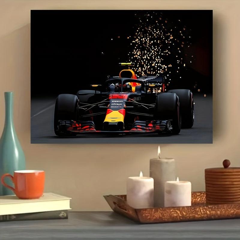 Modern Art Canvas Racing Car Painting for Home Wall Decor
