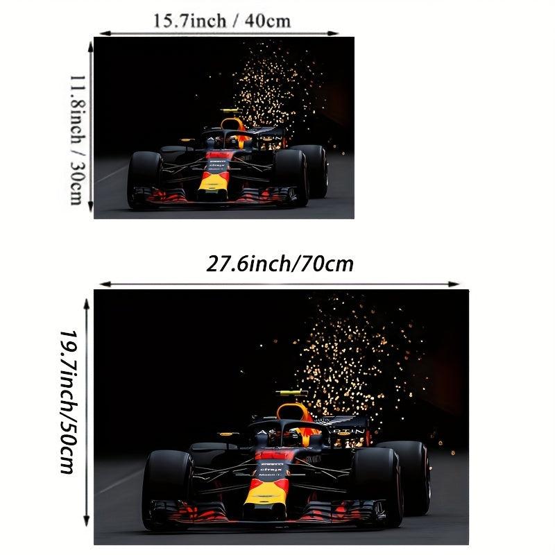 Modern Art Canvas Racing Car Painting for Home Wall Decor