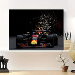 Modern Art Canvas Racing Car Painting for Home Wall Decor