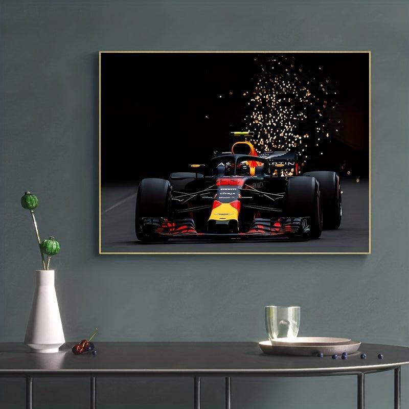 Modern Art Canvas Racing Car Painting for Home Wall Decor