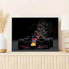 Modern Art Canvas Racing Car Painting for Home Wall Decor