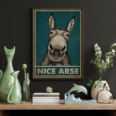Funny Donkey Poster Modern Bathroom Wall Art No Framed