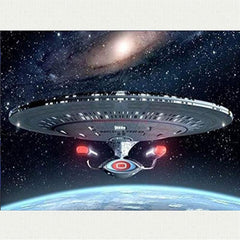 5D DIY Spaceship Diamond Painting Kit for Adults - Round Full Drill Diamonds