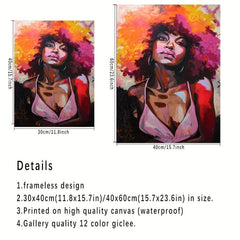 Canvas Poster Afro African Art Women Modern Wall Art