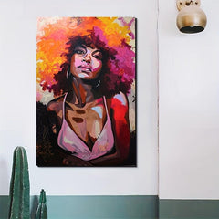 Canvas Poster Afro African Art Women Modern Wall Art