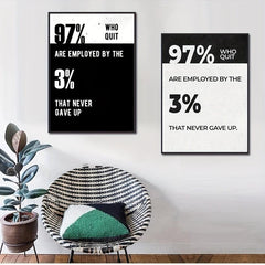 3pcs Alphabet Inspirational Canvas Paintings Motivational Quotes Poster