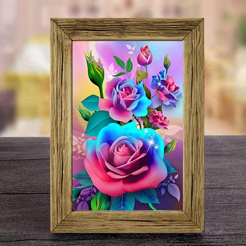DIY Diamond Painting 20 Colorful Flowers 7 9 11 8inch Home Gift without Frame