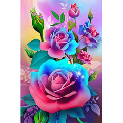 DIY Diamond Painting 20 Colorful Flowers 7 9 11 8inch Home Gift without Frame