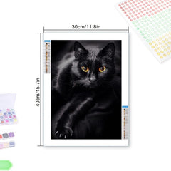 Cat Diamond Painting Kit Rhinestone Art Animal Halloween Decor