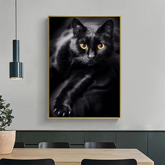 Cat Diamond Painting Kit Rhinestone Art Animal Halloween Decor