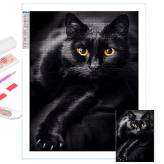 Cat Diamond Painting Kit Rhinestone Art Animal Halloween Decor