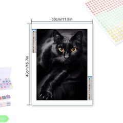 Cat Diamond Painting Kit Rhinestone Art Animal Halloween Decor