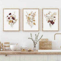 Boho Wildflower Watercolor Botanical Posters Set