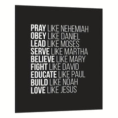 Bible Canvas Poster Spiritual Role Models Christian Inspirational Quote Wall Art