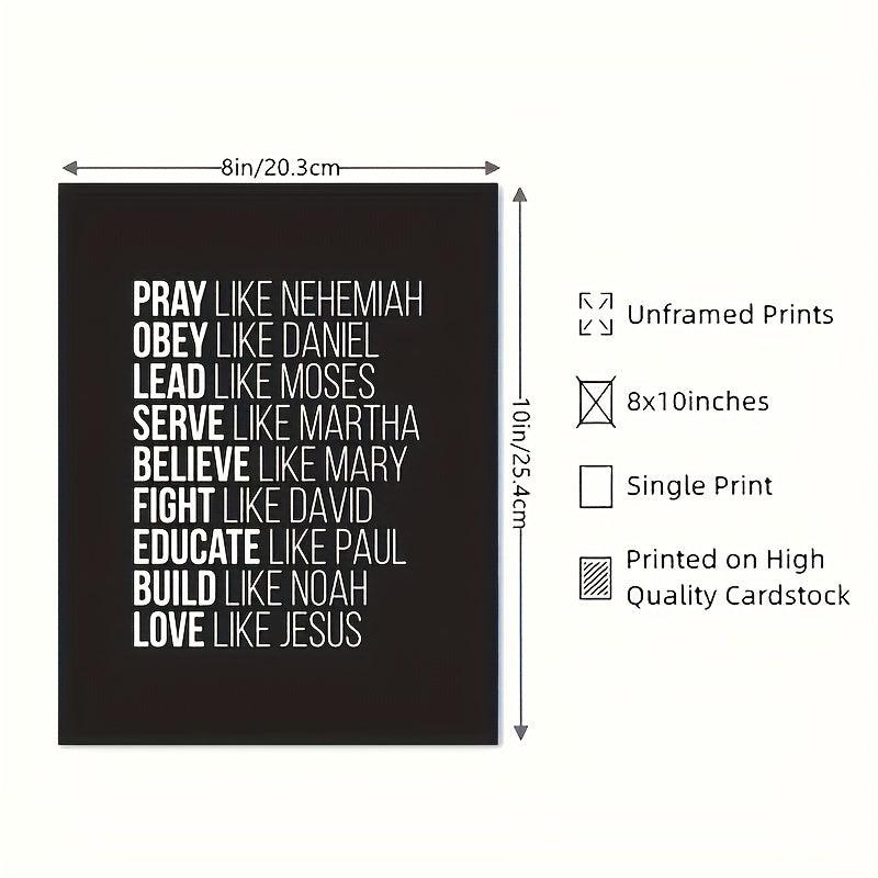 Bible Canvas Poster Spiritual Role Models Christian Inspirational Quote Wall Art