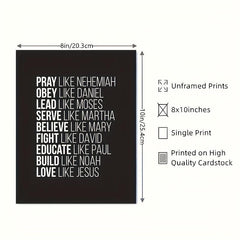 Bible Canvas Poster Spiritual Role Models Christian Inspirational Quote Wall Art