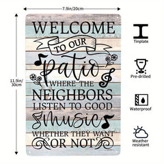 Vintage Camping Tin Sign Happy Ours Always Welcome Life Better Around Camp Fire