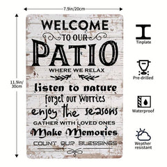 Vintage Camping Tin Sign Happy Ours Always Welcome Life Better Around Camp Fire