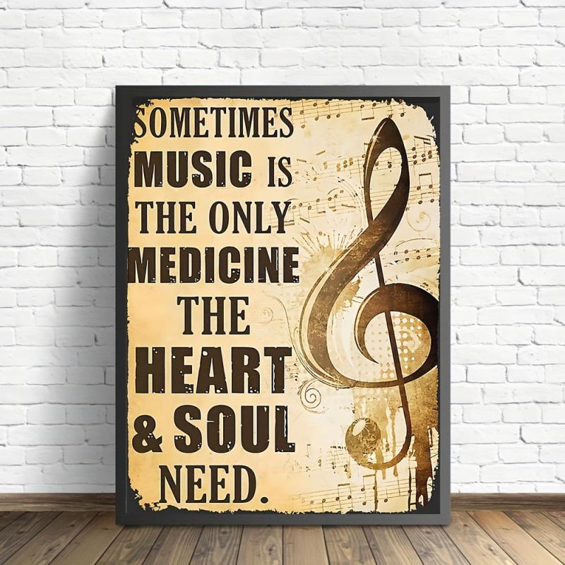 Musical Note Painting On Canvas Wall Art