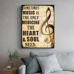 Musical Note Painting On Canvas Wall Art