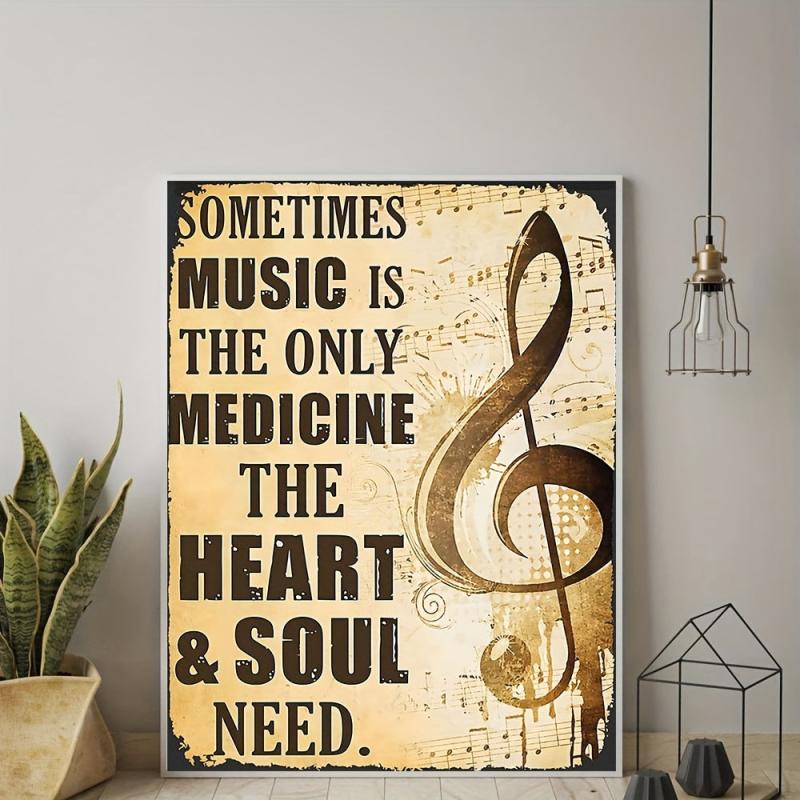 Musical Note Painting On Canvas Wall Art