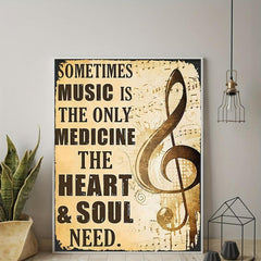Musical Note Painting On Canvas Wall Art