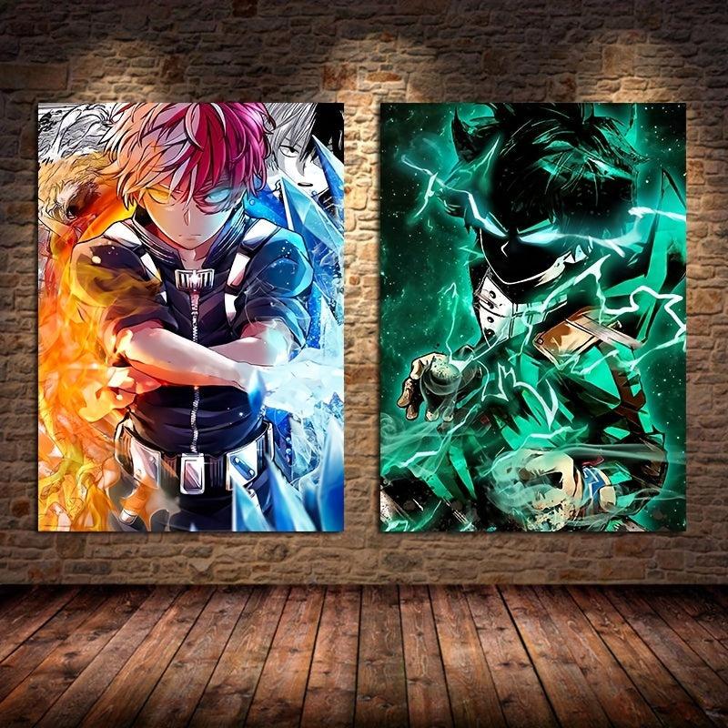 2pcs My Hero Gym Canvas Poster Wall Painting Art - Home Decor