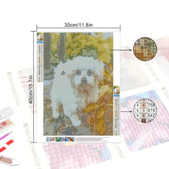 5D DIY Diamond Painting Lovely Dog Embroidery Kit