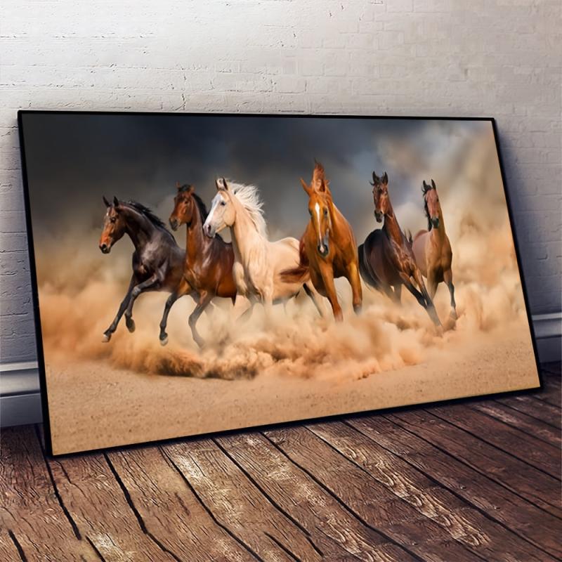 7 Running Horse Animals Wall Poster Canvas Painting