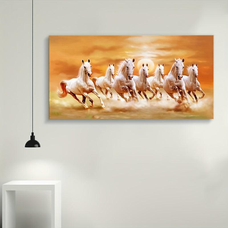 7 Running Horse Animals Wall Poster Canvas Painting
