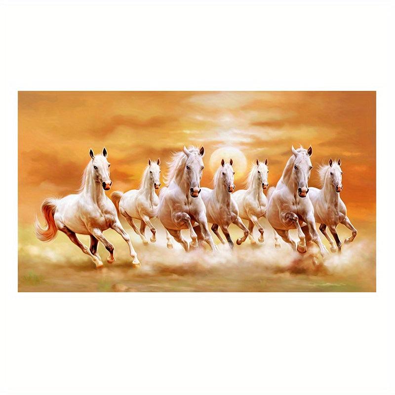 7 Running Horse Animals Wall Poster Canvas Painting