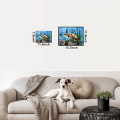 5D DIY Turtle Diamond Painting Kit For Adults - Round Full Drill Diamonds