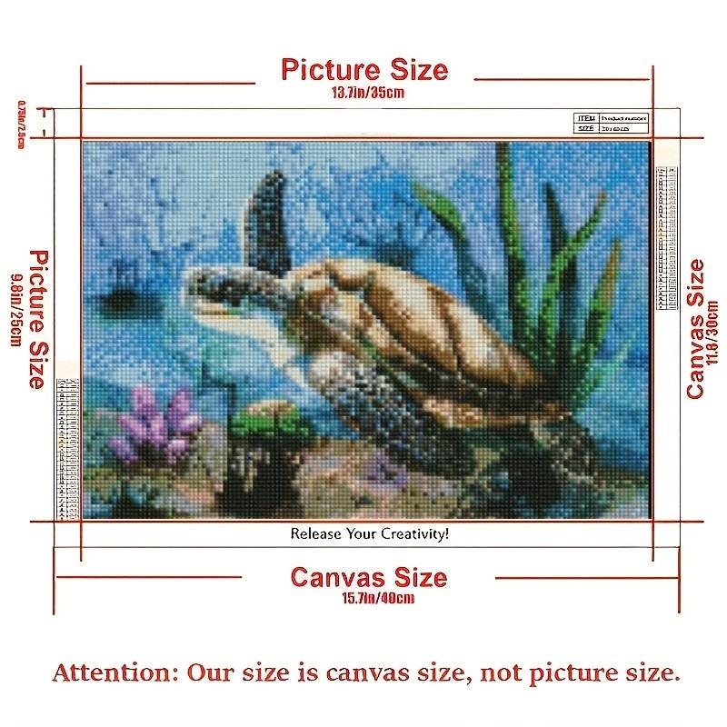 5D DIY Turtle Diamond Painting Kit For Adults - Round Full Drill Diamonds