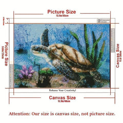 5D DIY Turtle Diamond Painting Kit For Adults - Round Full Drill Diamonds
