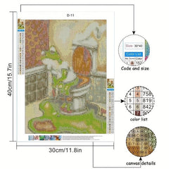5D DIY Frog On Toilet Diamond Painting Kit