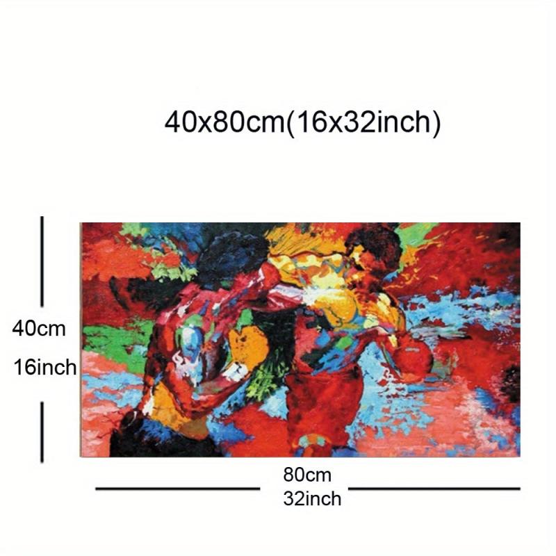 Colorful American Abstract Boxing Painting Canvas Art Print