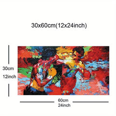 Colorful American Abstract Boxing Painting Canvas Art Print