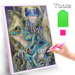 Tricolor Frog Diamond Painting Animals - Home Decor Craft