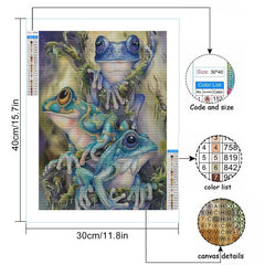 Tricolor Frog Diamond Painting Animals - Home Decor Craft